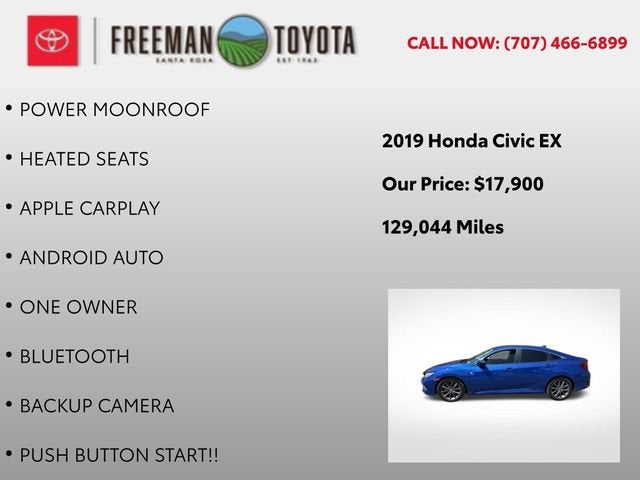2019 Honda Civic Sedan EX CVT