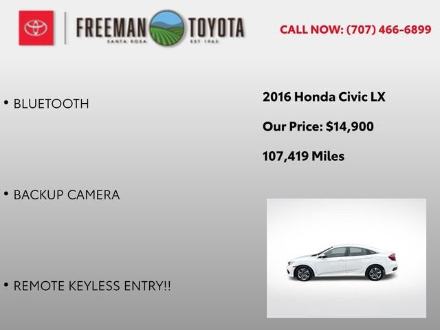 2016 Honda Civic Sedan 4dr CVT LX