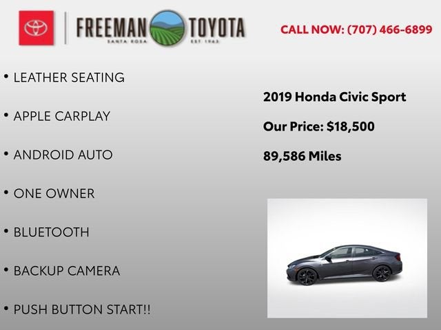 2019 Honda Civic Sedan Sport CVT