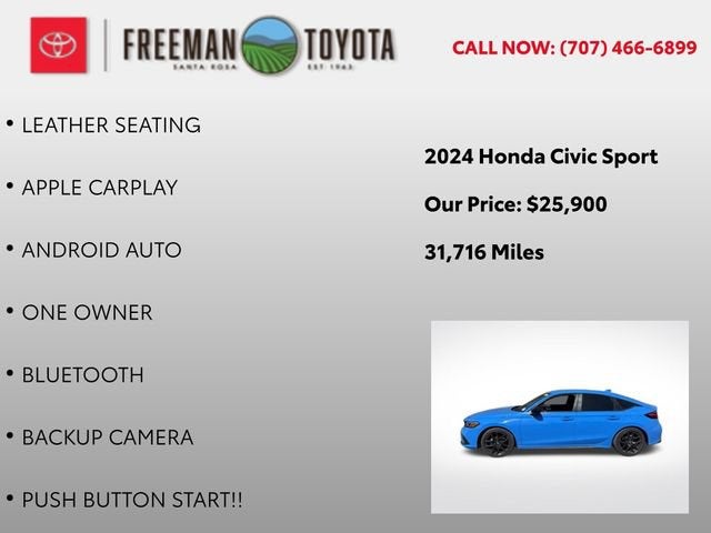 2024 Honda Civic Hatchback Sport CVT