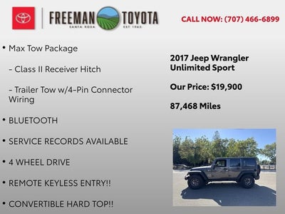 2017 Jeep Wrangler Unlimited Sport 4x4