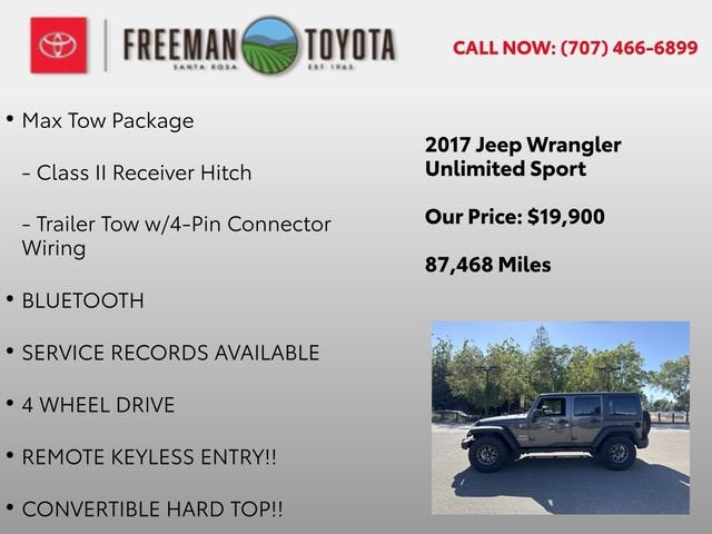 2017 Jeep Wrangler Unlimited Sport 4x4