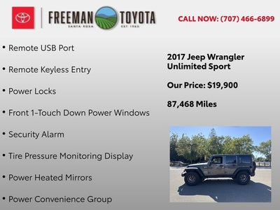 2017 Jeep Wrangler Unlimited Sport 4x4