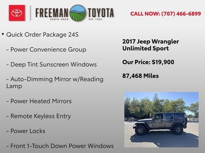 2017 Jeep Wrangler Unlimited Sport 4x4