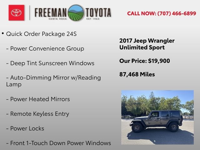 2017 Jeep Wrangler Unlimited Sport 4x4