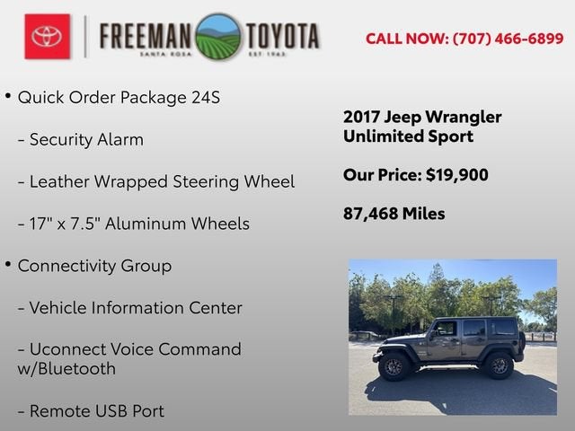 2017 Jeep Wrangler Unlimited Sport 4x4