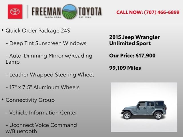 2015 Jeep Wrangler Unlimited 4WD 4dr Sport