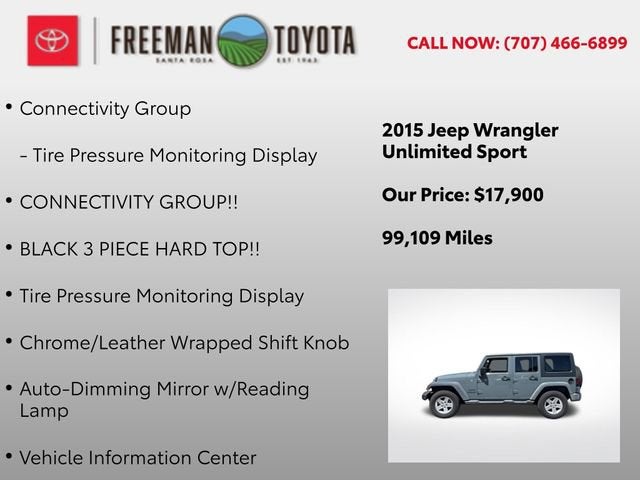 2015 Jeep Wrangler Unlimited 4WD 4dr Sport