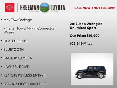 2017 Jeep Wrangler Unlimited Sport 4x4
