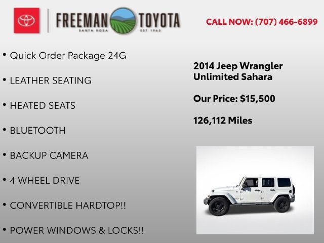 2014 Jeep Wrangler Unlimited 4WD 4dr Sahara