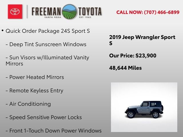 2019 Jeep Wrangler Sport S 4x4