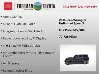 2018 Jeep Wrangler Unlimited Sport S 4x4