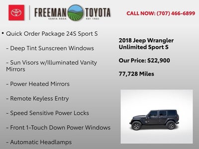 2018 Jeep Wrangler Unlimited Sport S 4x4