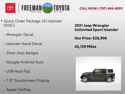 2021 Jeep Wrangler Unlimited Islander 4x4 *Ltd Avail*