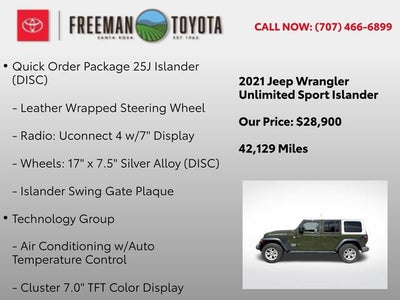 2021 Jeep Wrangler Unlimited Islander 4x4 *Ltd Avail*