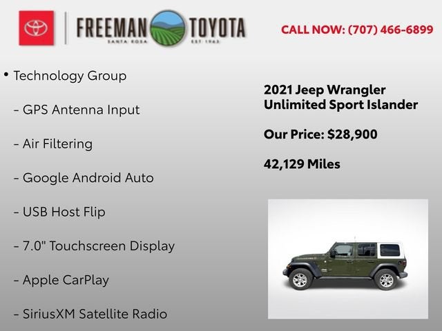 2021 Jeep Wrangler Unlimited Islander 4x4 *Ltd Avail*