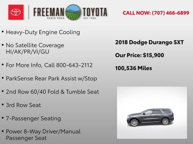 2018 Dodge Durango SXT AWD