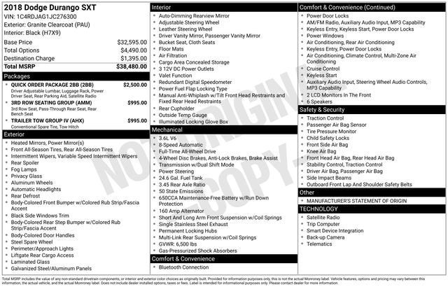 2018 Dodge Durango SXT AWD