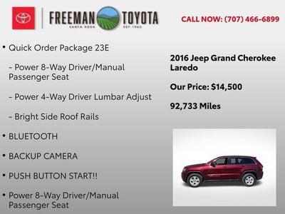 2016 Jeep Grand Cherokee RWD 4dr Laredo