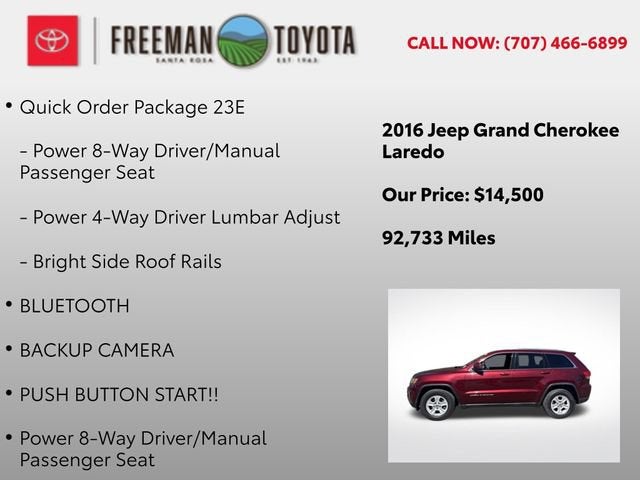 2016 Jeep Grand Cherokee RWD 4dr Laredo