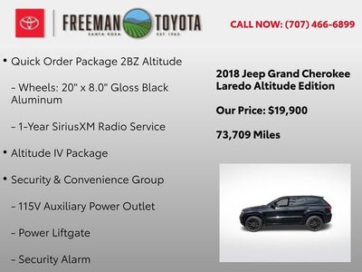 2018 Jeep Grand Cherokee Altitude 4x4 *Ltd Avail*