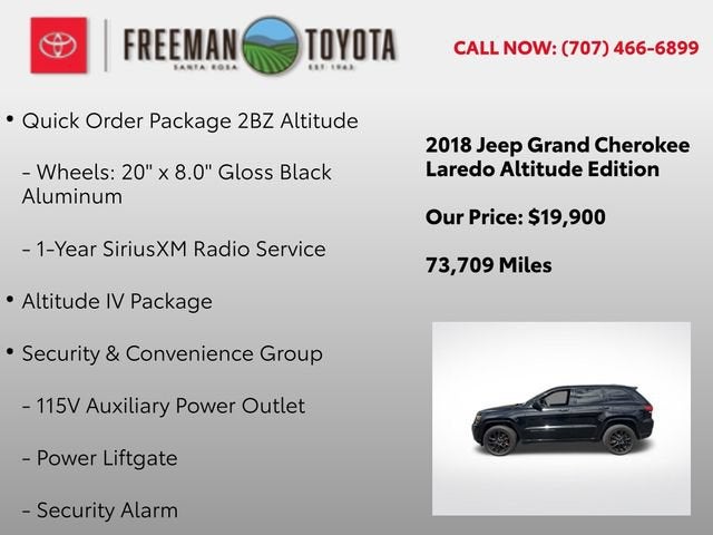 2018 Jeep Grand Cherokee Altitude 4x4 *Ltd Avail*
