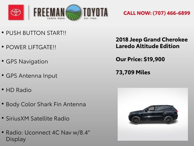 2018 Jeep Grand Cherokee Altitude 4x4 *Ltd Avail*