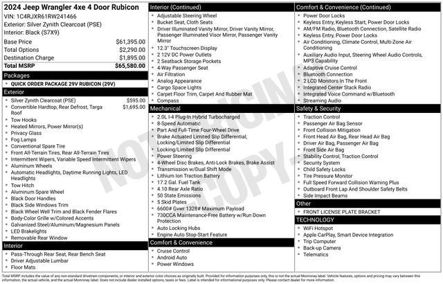 2024 Jeep Wrangler 4xe Rubicon 4x4