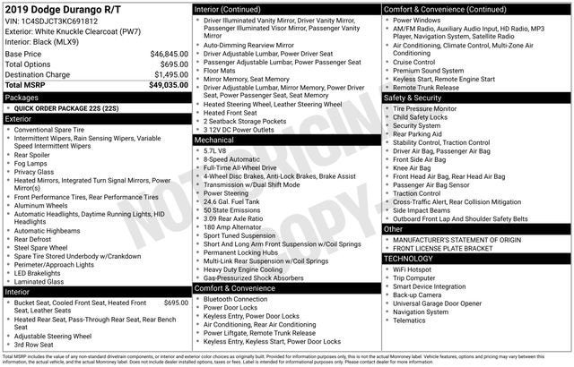 2019 Dodge Durango R/T AWD