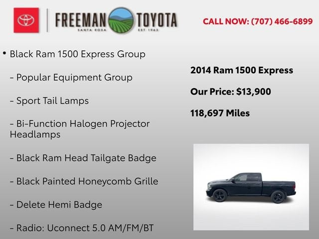 2014 RAM 1500 2WD Quad Cab 140.5 Express