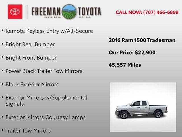 2016 RAM 1500 4WD Quad Cab 140.5 Tradesman