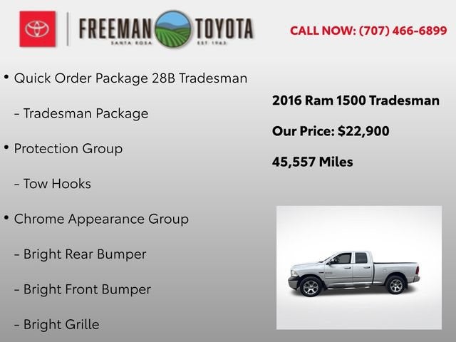 2016 RAM 1500 4WD Quad Cab 140.5 Tradesman