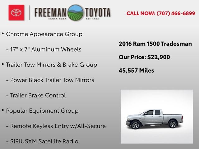 2016 RAM 1500 4WD Quad Cab 140.5 Tradesman