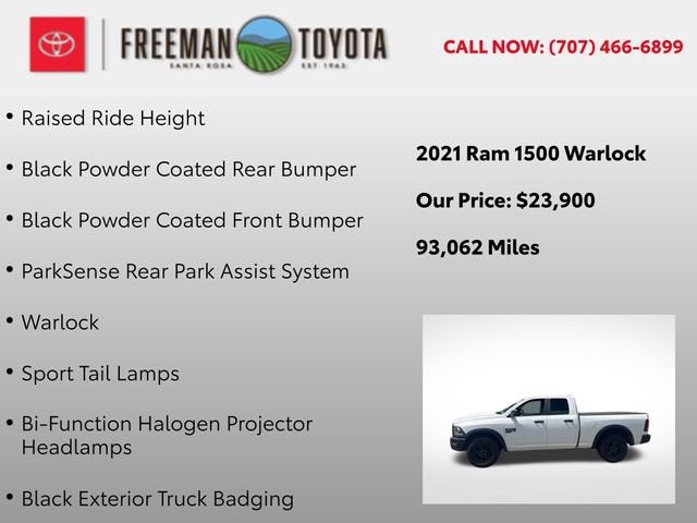 2021 RAM 1500 Classic Warlock 4x4 Quad Cab 6'4 Box