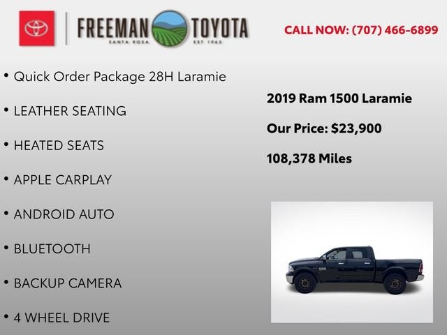 2019 RAM 1500 Classic Laramie 4x4 Crew Cab 5'7 Box