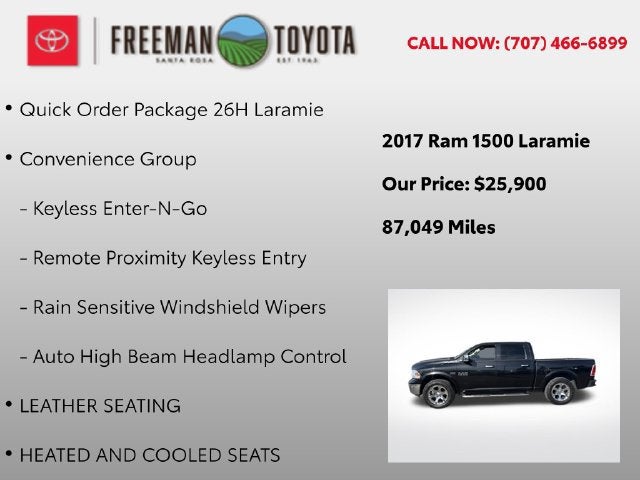 2017 RAM 1500 Laramie 4x4 Crew Cab 5'7 Box