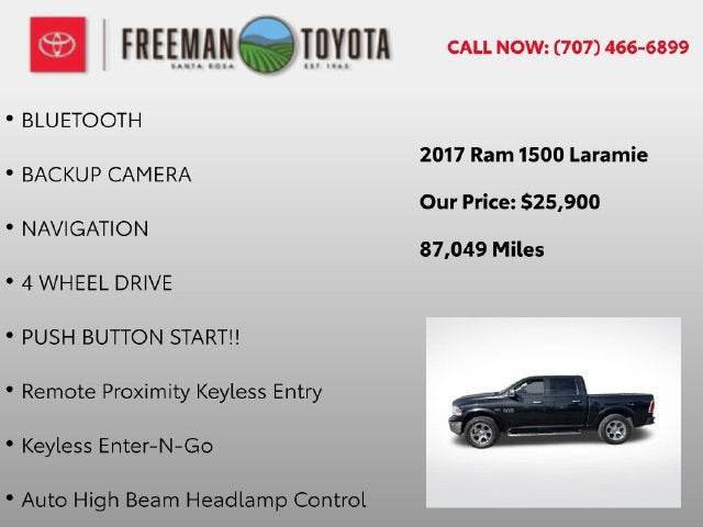 2017 RAM 1500 Laramie 4x4 Crew Cab 5'7 Box