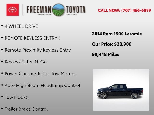 2014 RAM 1500 4WD Crew Cab 149 Laramie