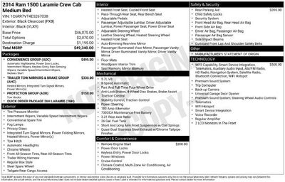 2014 RAM 1500 4WD Crew Cab 149 Laramie