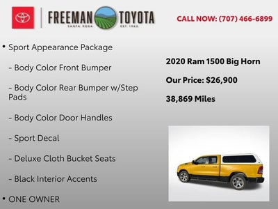 2020 RAM 1500 Big Horn 4x2 Quad Cab 6'4 Box