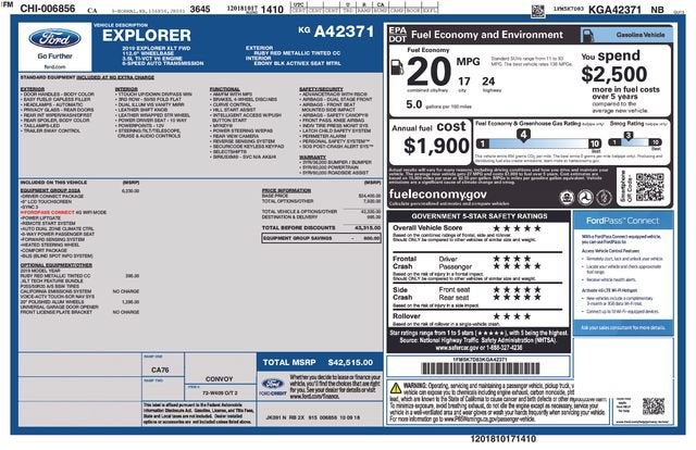 2019 Ford Explorer XLT FWD