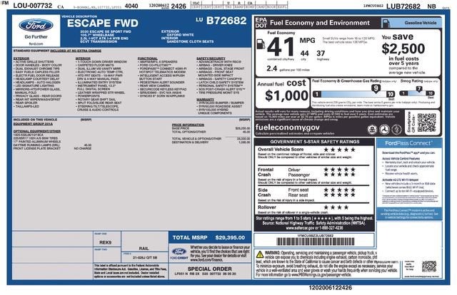 2020 Ford Escape SE Sport Hybrid FWD