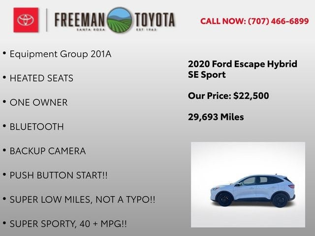 2020 Ford Escape SE Sport Hybrid FWD