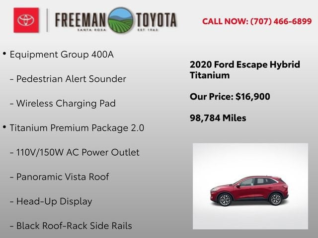 2020 Ford Escape Titanium Hybrid FWD