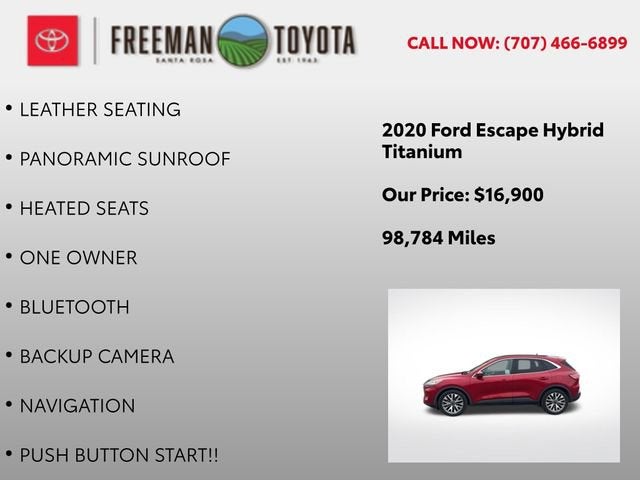 2020 Ford Escape Titanium Hybrid FWD