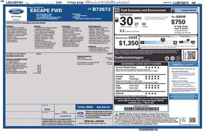 2020 Ford Escape S FWD