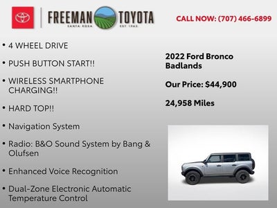 2022 Ford Bronco Badlands 4 Door Advanced 4x4