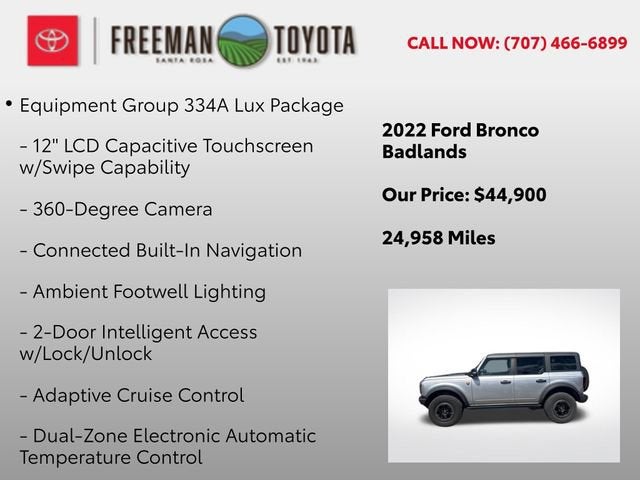 2022 Ford Bronco Badlands 4 Door Advanced 4x4