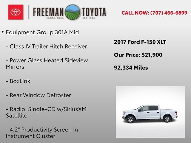 2017 Ford F-150 XLT 2WD SuperCrew 5.5' Box