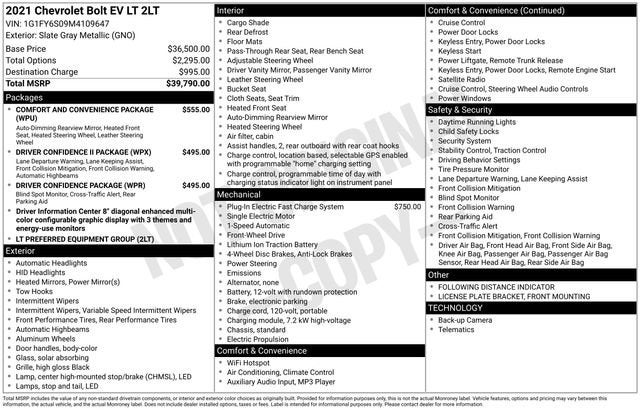 2021 Chevrolet Bolt EV 5dr Wgn LT